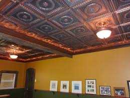Man Cave With 210 Antique Copper Faux Tin Tile Faux Tin Ceiling Faux Tin Ceiling Tiles Metal Ceiling