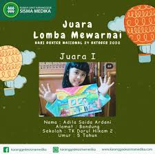 Gambar mewarnai untuk anak paud, tk dan sd sebagai contoh cara menggambar dan mewarnai. Lomba Mewarnai Rumah Sakit