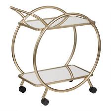 Ziothum bar carts for the home, mini bars for home, gold bar cart, wine cart, liquor cart, drink alcohol serving cart rolling with 2 mirrored shelves & lockable wheels 3.5 out of 5 stars 2 $129.00 $ 129. Gold Art Deco Bar Cart World Market
