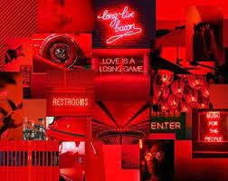 Add your favorite photos and text to make it your own. Digital Wall Kits Etsy Dark Red Wallpaper Red Walls Red Pictures