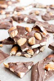 3 Ingredient Chocolate Almond Bark Recipe V Gf A Fun Recipe For Thick Pieces Of Indulgent Chocolate B Almond Bark Recipes Chocolate Almond Bark Bark Recipe