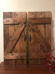 Shutter Wall Decor Z Bar Farmhouse Barn Door Wooden Window Shutters Set Of 2 Shutters Shutter Wall Decor Wooden Window Shutters Shutter Wall
