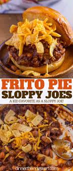 Frito Pie Sloppy Joes Made With Enchilada Sauce Ranch Beans And Shredded Cheddar On A Brioche Bun Ready In Under 30 Minu Recipes Sloppy Joes Recipe Frito Pie