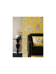 Sanderson Wallpaper Etchings And Roses Dpfwer104 Yellow At John Lewis Partners