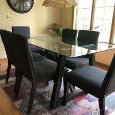 Emery 5 Pc Dining Set In 2020 Grey Upholstered Dining Chairs Upholstered Dining Chairs Dining Chairs
