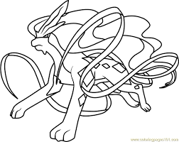 You can use our amazing online tool to color and edit the following legendary pokemon coloring pages printable. Suicune Pokemon Coloring Page For Kids Free Pokemon Printable Coloring Pages Online For Kids Coloringpages101 Com Coloring Pages For Kids