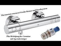 Meine mischbatterie (wasserhahn) von grohe tropft. Thermostat An Grohe Duscharmatur Erneuern Jeder Kann Das Und Schnell Und Sauber Kalk Entfernen Youtube