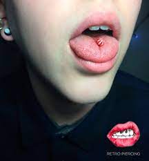 Tongue Piercing With Bioplast Barbell Cute Ear Piercings Tongue Piercing Piercings