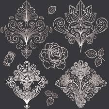 Paisley pattern black and white. Set Of Black And White Paisley Pattern Vector Graphics Free Vector In Encapsulated Postscript Eps Eps Vector Illustration Graphic Art Design Format Format For Free Download 993 48kb