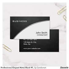 50% off with code ztuesdaydeal. Professional Elegant Metal Black White Groupon Business Card Zazzle Com Printing Business Cards Black Business Card White Business Card