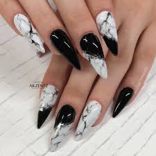 Black And White Marble Nails Short Marble Black Marble Nails Short Acrylic Nails Marble Acrylic Nails