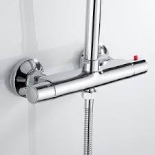 Shop our selection of bath faucets, available in a variety of styles and finishes to complement your décor! China Bath Shower Faucet Thermostatic Faucets Wall Mounted Mixer Valve Tap Temperature Control Rain Shower Bathroom Twin Outlet China Shower Faucet Shower Column Set