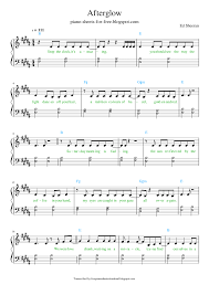 Jun 10, 2021 · ed sheeran has announced details of his new single, titled bad habits. Piano Sheet Music Ed Sheeran Afterglow Piano Sheet Music