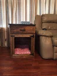 Perfect for a small size dog. Smaller Dog Crate With A Drawer Diy Dog Crate Small Dog Crate Dog Crate Furniture
