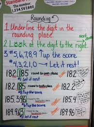 rounding place value anchor chart nearest tenths and