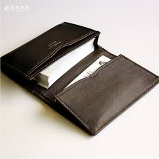 Men's genuine leather bill fold money clip with center card holder. Mens Business Card Wallet 45b6b6
