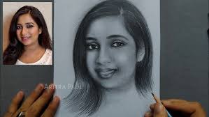 Shreya Ghosal pencilsketch drawing