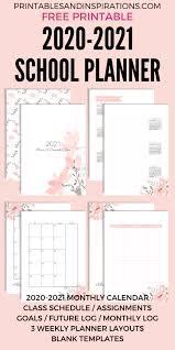 In addition to daily and weekly planners, this planner has a password tracker, monthly. Free Printable 2020 2021 School Planner Updated Printables And Inspirations