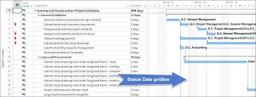 microsoft project quick tip display a status date gridline