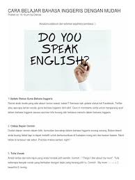 Cara Belajar Bahasa Inggeris Dengan Mudah