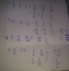 0,25 = 25/100 masing masing dibagi 25 ketemu = 1/4. Matematika Mengubah Pecahan Campuran Dan Persen Menjadi Pecahan Biasa 1 19 20 2 3 1 5 2 Brainly Co Id