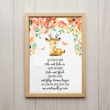 Das Leben Ist Schon Kunstdruck Din A4 Reh Spruch Bild Kinderzimmer Tiere Deko Bilder Kinderzimmer Kinder Zimmer Reh Bilder