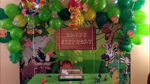Start planning and invite the guests to the jungle safari themed birthday party. Easy Birthday Decoration Idea At Home Jungle Theme Birthday Decoration Youtube