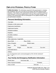 To kick off the guide, take a look at this example of a cv pdf (created in microsoft word and saved as a pdf). Personal Profile Format Fill Out And Sign Printable Pdf Template Signnow