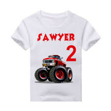 The shirt came on time (early) and was exactly what i asked for! Monster Truck Birthday Shirt Big Truck Birthday Shirt Personalized Birthday Ebay