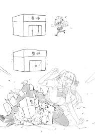 nikukaiq, giant ojou-sama, fujido oriko, 1girl, arm support - Anime R34