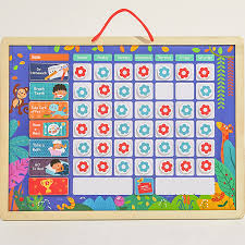 Us 15 96 30 Off Wooden Magnetic Reward Activity Responsibility Chart Calendar Kids Schedule Educational Toys For Children Calendar Time Toys In