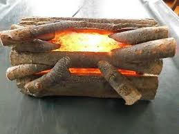 12 best fake fireplace logs images on pinterest. Fake Faux Fireplace Decorative Wood Logs Glowing Red Ember 20 Electric Used Exc Ebay Faux Fireplace Faux Fireplace Diy Fake Fireplace