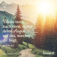 Blicke Stets Nach Vorn Richte Deine Augen Auf Das Was Vor Dir Liegt Spruche 4 25 Christliche Spruche Bibel Bibel Zitate