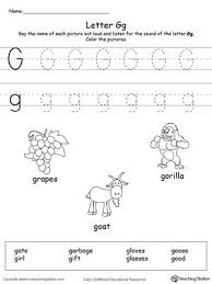 Words Starting With Letter G Letter G Worksheets Letter Worksheets For Preschool Preschool Letters