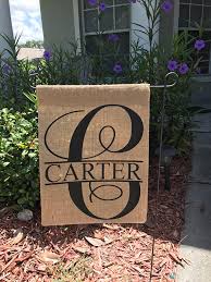 Burlap Flag Monogram Burlap Flag Garden Flag Personalized Etsy Burlap Flag Burlap Garden Flags Garden Flag Diy