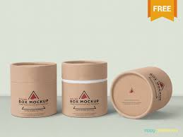 Free Round Box Mockup Box Mockup Box Packaging Design Round Box