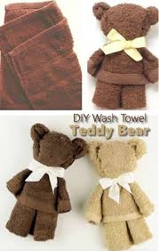 Diy Teddy Bear Towel Avec Images Diy Bebe Cadeaux A Realiser Soi Meme Animal En Serviette