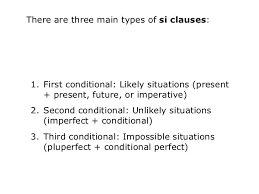 si clauses conditional sentence grammar french