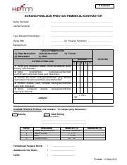 Contoh borang penilaian jadual 10.1: Borang Penilaian Keberkesanan Latihan Pdf Borang Penilaian Keberkesanan Latihan Nama Staf Jab Unit Nama Kursus Penganjur Tarikh Tempat Gred Sangat Course Hero