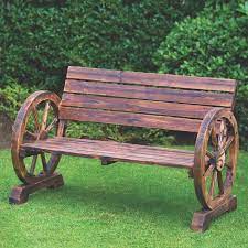 Discover our latest collection of cheap garden benches and stacking garden chairs from b&m stores! Wagon Wheel Bench 2 Seater Garden Furniture