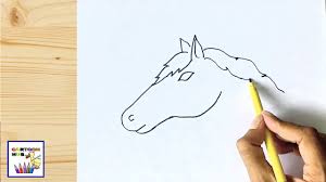 Easy horse head drawing outline. How To Draw A Horse Head Face Side Easy Way Step By Step Youtube