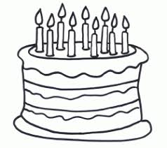 Birthday Cake Clipart Black And White Free Free Coloring Pages For Kids Birthday Cake Clip Art Cake Clipart Clipart Black And White