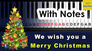 We Wish You A Merry Christmas Piano Tutorial Easy Piano Christmas Songs Youtube