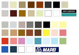 Mastic Colour Range Chart Silicon Sealant Colours Mastic