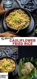 Healthy Cauliflower Fried Rice Is My Quick Alternative To Fried Rice It Is Made With Carrots P Fried Cauliflower Vegan Recipes Healthy Cauliflower Fried Rice