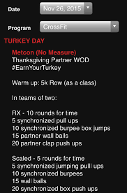 11 gobble let squats 35/25lbs 24 wobble ball shots 20/14lbs 16 ham burpees 20/14lbs consume maximum calories on aab or rower with. Thanksgiving Partner Wod Partner Workout Wod Crossfit Crossfit Workouts