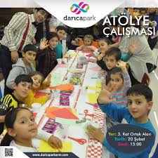 cocuklariniz icin renkli eglendirici ve egitici atolye calismasi 20 subat saat 15 00 te daricaparkavm 3 kat ortak alanda tarih