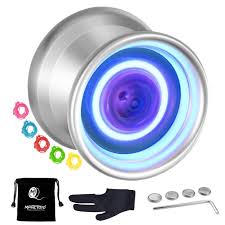 Chee Mong Magicyoyo Light Up Yoyo Y02 Aurora Unresponsive Yoyo Professional Yoyo Alloy Yoyo For Kids Bag Glove 5 Strings Silver With Blue Light Buy Online In Cambodia