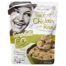 Cozy up with one of these easy dinners. Campbell S Go Creamy Thai Style Chicken With Rice Soup Shop Soups Chili At H E B
