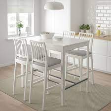Consider the following sizes for your bar stools: Ekedalen Bar Stool With Backrest White Orrsta Light Grey 75 Cm Ikea